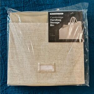 The Container Store Cambridge Handbag Storage Bin - Linen Beige